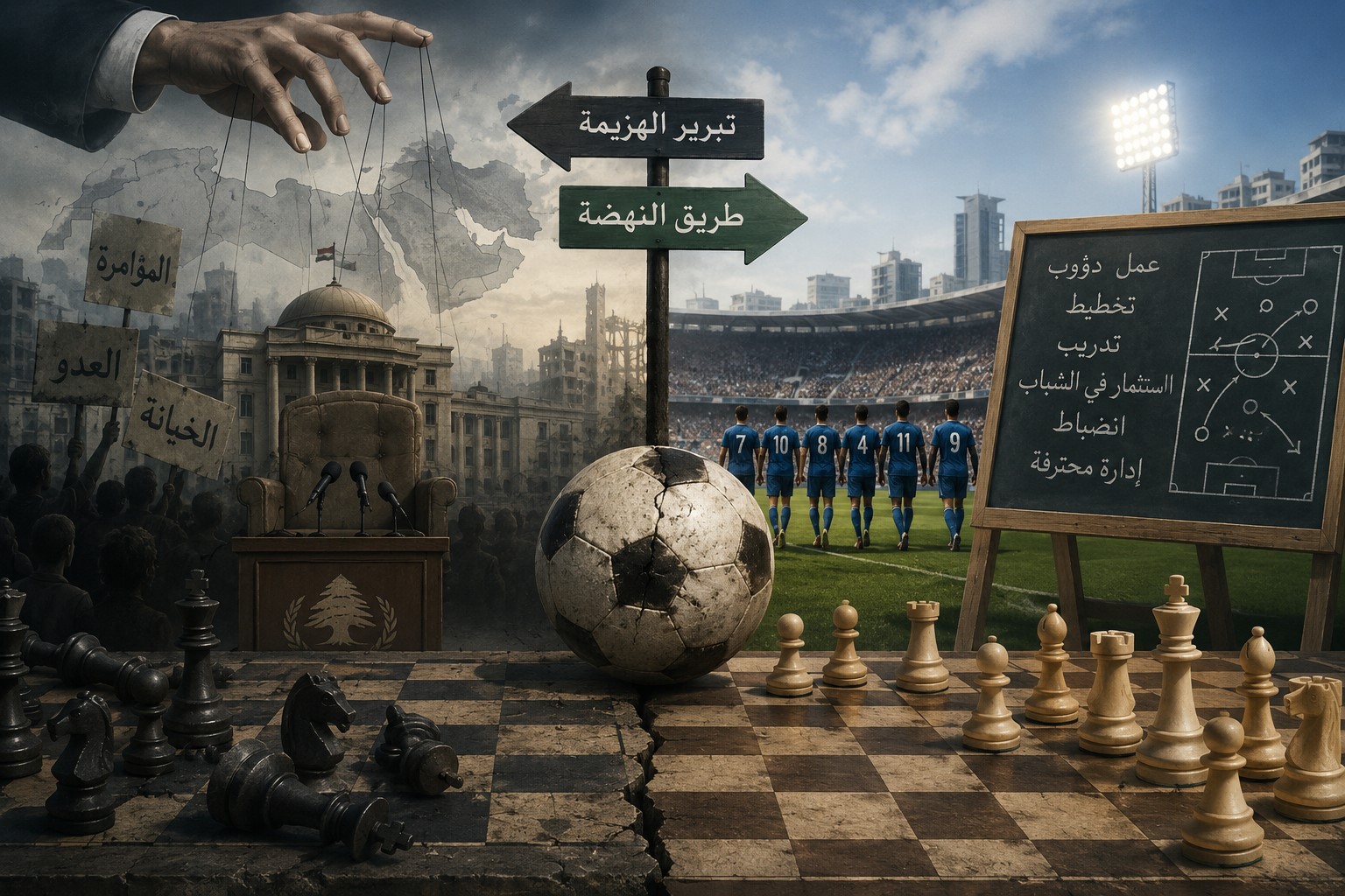 من كرة القدم إلى ميادين السياسة… صناعة الأعذار بدل صناعة الانتصارات