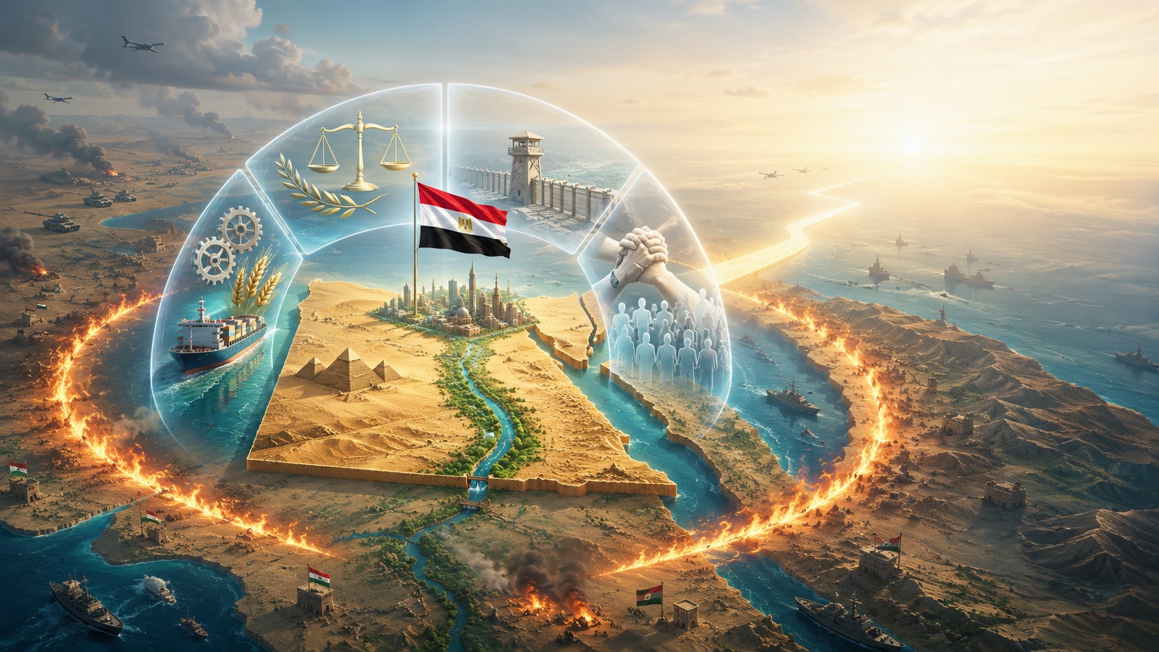 مصر داخل حلقة النار… هل تستطيع النجاة من عاصفة الإقليم؟