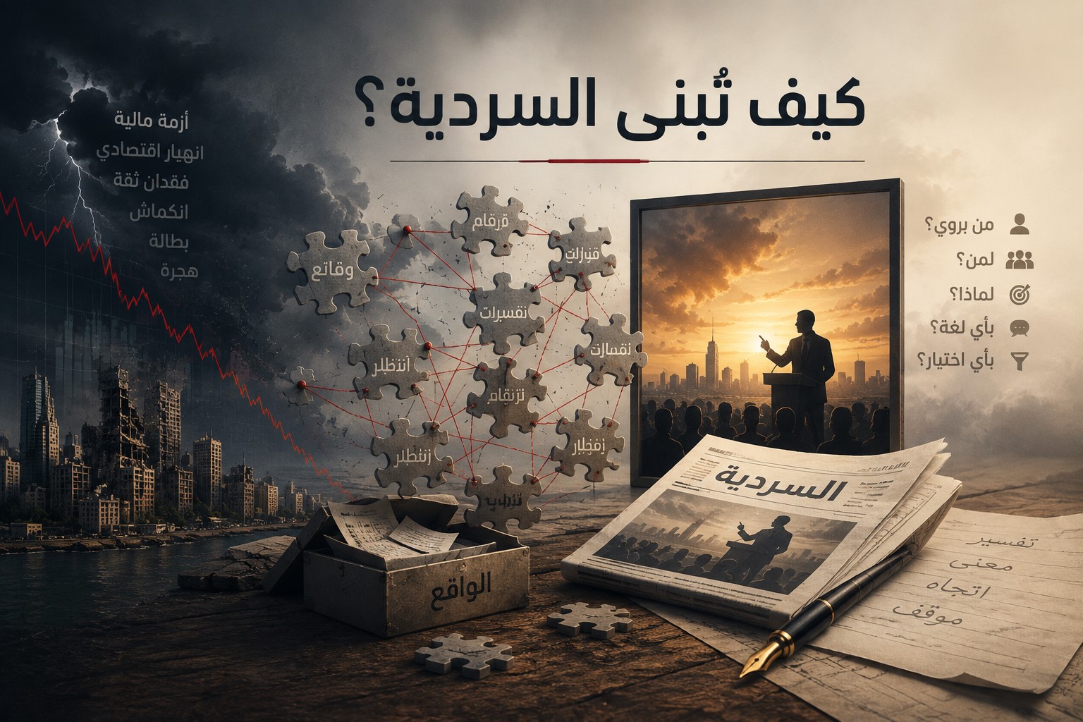 رواية الأزمات: كيف تُبنى السردية؟
